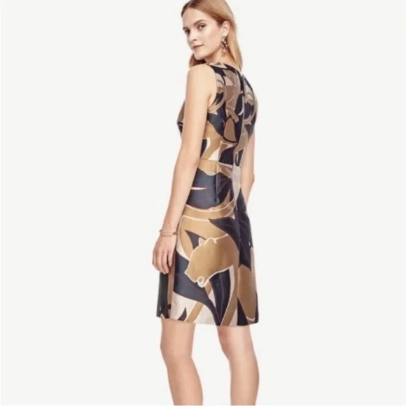 Ann Taylor Jungle Cat Animal Print Dress - Picture 2 of 9